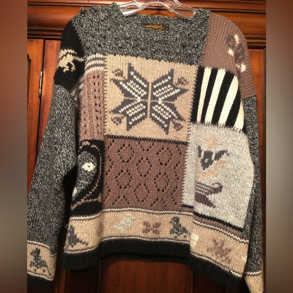 Eddie Bauer Vintage Knit Sweater - Size Med.
